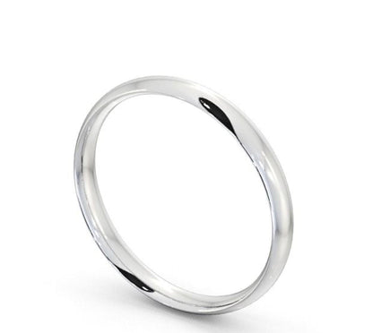 A thin silver ring band (3mm) shiny polished 