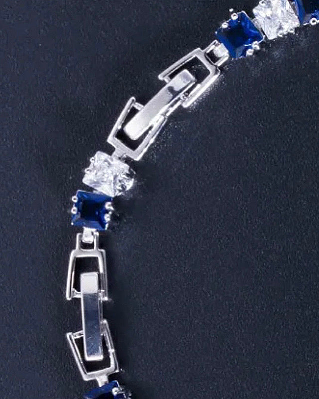 Sapphire tennis bracelet