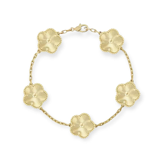 Simran 18k Gold Clover bracelet