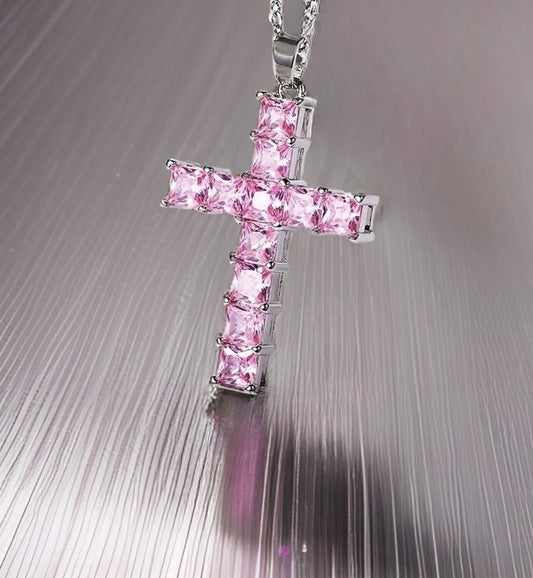 Pendentif Croix Rose