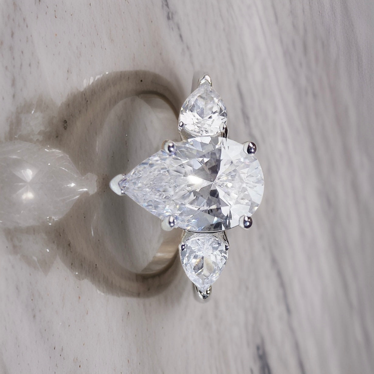 Rosalyn pear ring